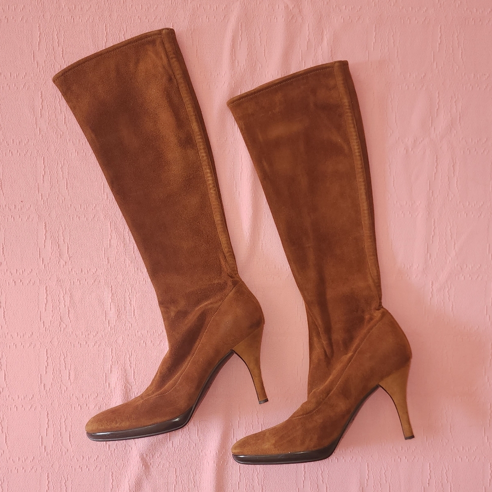 Sergio Rossi Suede Knee Boots